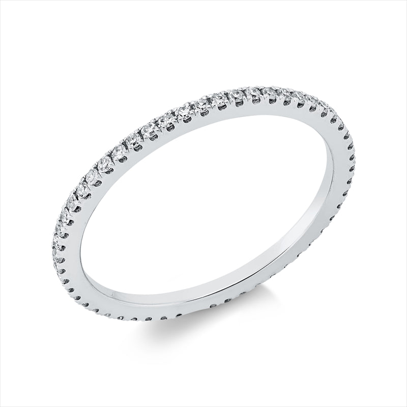 Ring 18 kt WG, 54 Dia. 0,20 ct, TW-si
