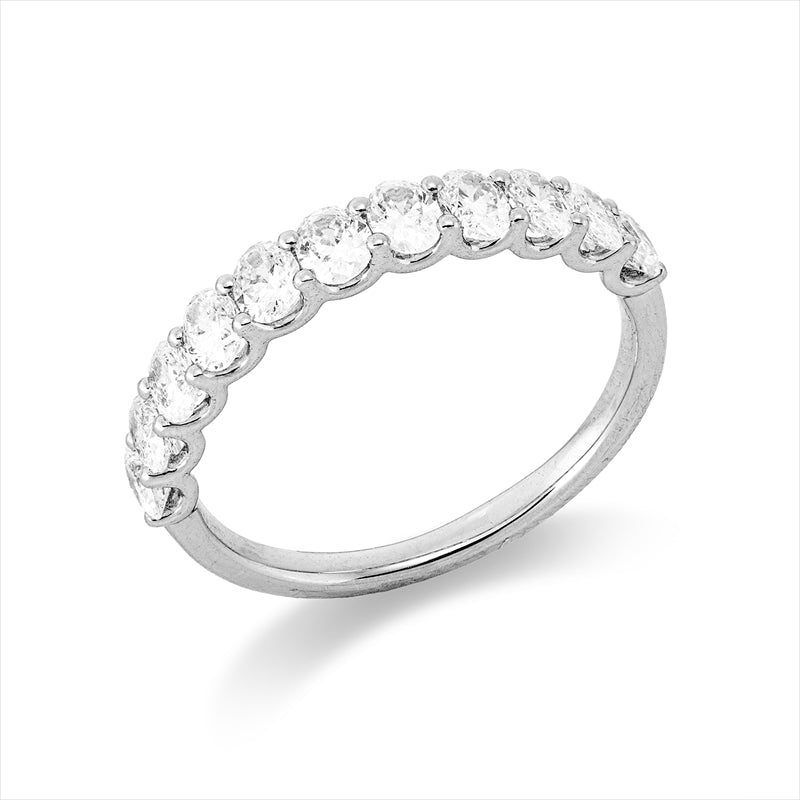 Ring 18 kt WG, 11 Oval 1,24 ct, F-si