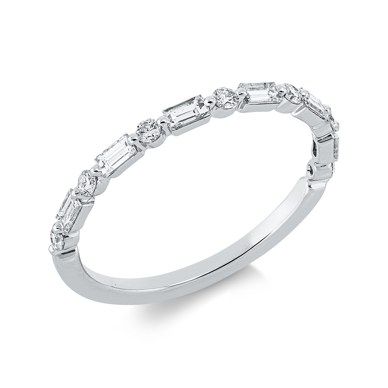 Ring 18 kt WG, 13 Fant-Schl. 0,39 ct, TW-vsi/si