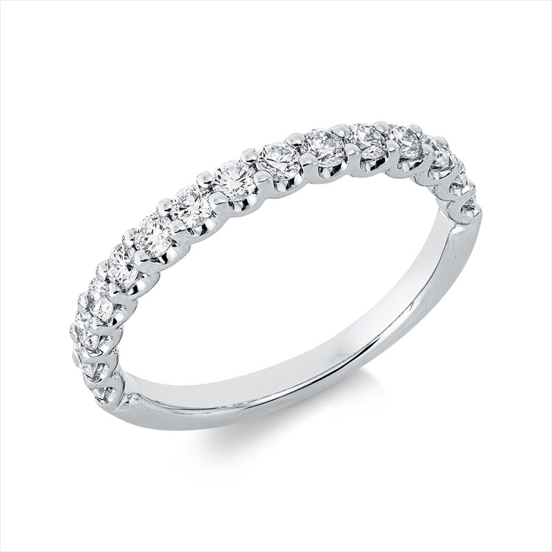 Ring 18 kt WG, 15 Brill. 0,56 ct, TW-si