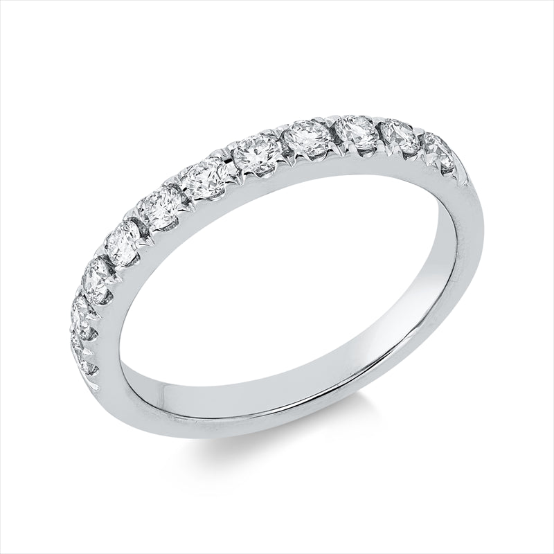 Ring 18 kt WG, 11 Brill. 0,43 ct, TW-si