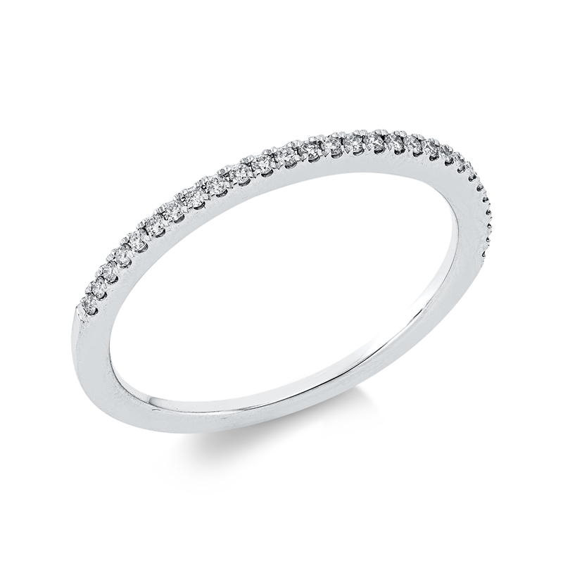 Ring 18 kt WG, 28 Brill. 0,11 ct, TW-si