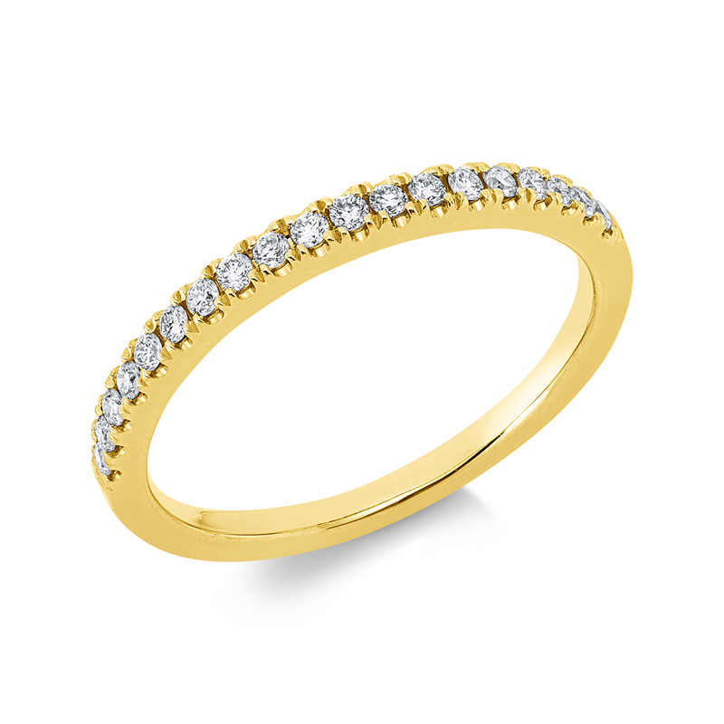 Ring 18 kt GG, 19 Brill. 0,19 ct, TW-si