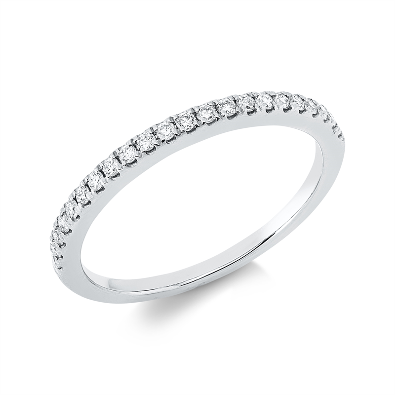 Ring 18 kt WG, 22 Brill. 0,18 ct, TW-si