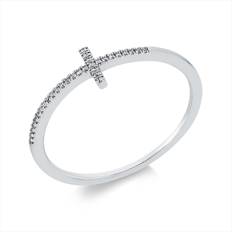 Ring 18 kt WG, 31 Brill. 0,04 ct, TW-si
