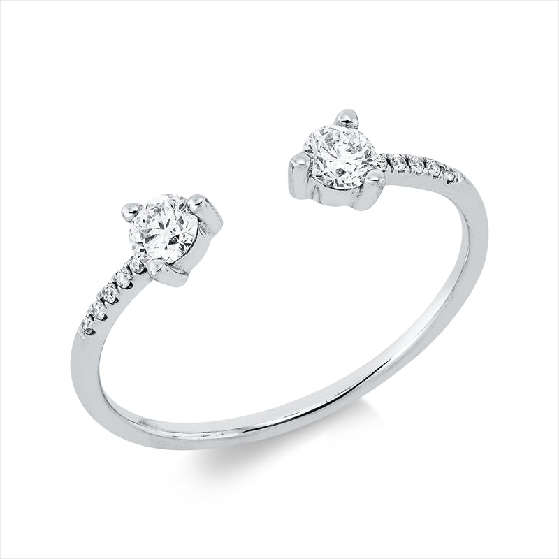 Ring 18 kt WG, 12 Brill. 0,27 ct, TW-si