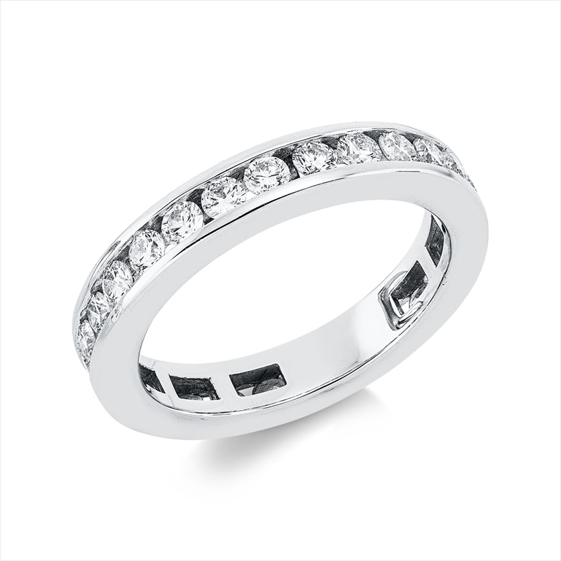 Ring 18 kt WG, 27 Brill. 1,01 ct, TW-si