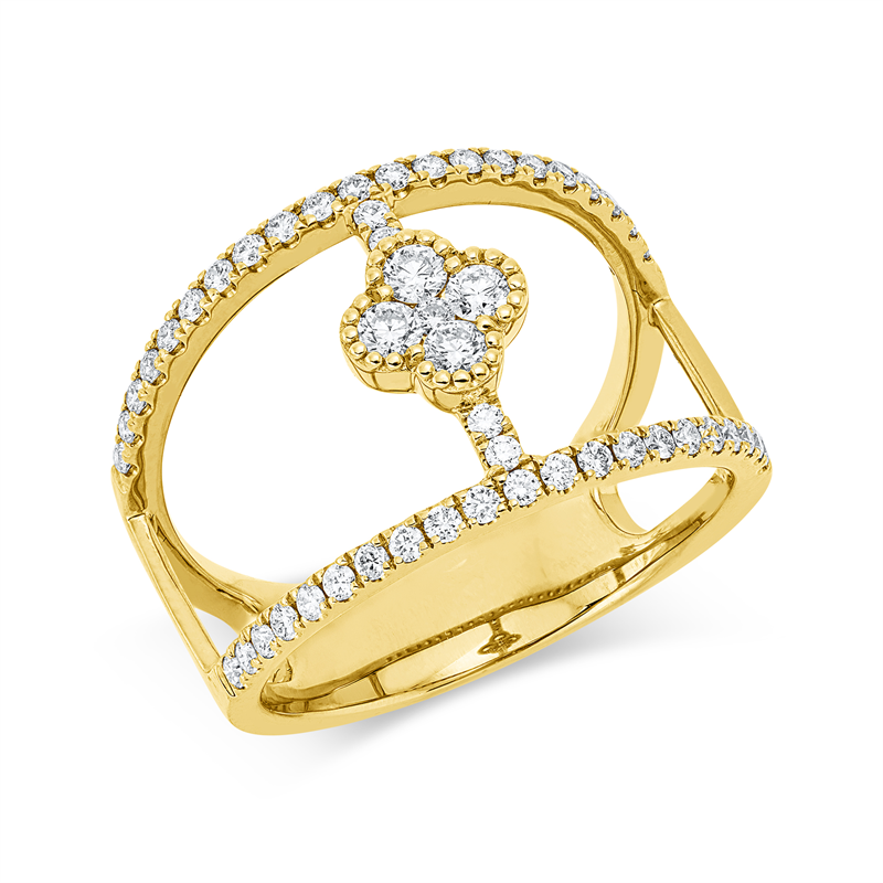 Ring 18 kt GG, 51 Brill. 0,51 ct, TW-si
