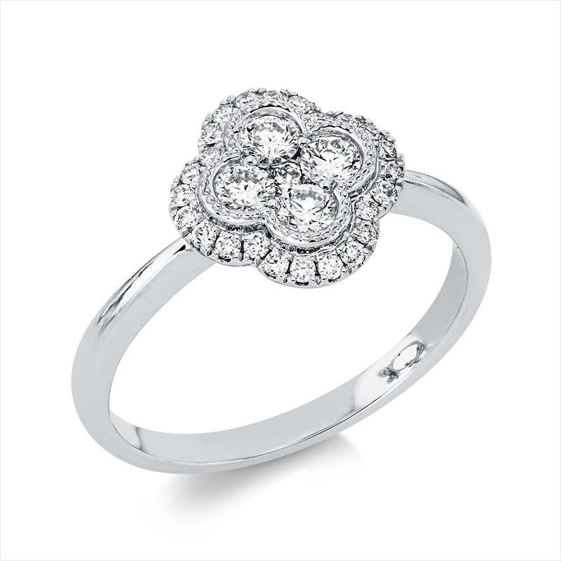 Ring 18 kt WG, 29 Brill. 0,40 ct, TW-si
