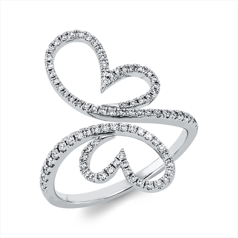 Ring 18 kt WG, 87 Brill. 0,28 ct, TW-si