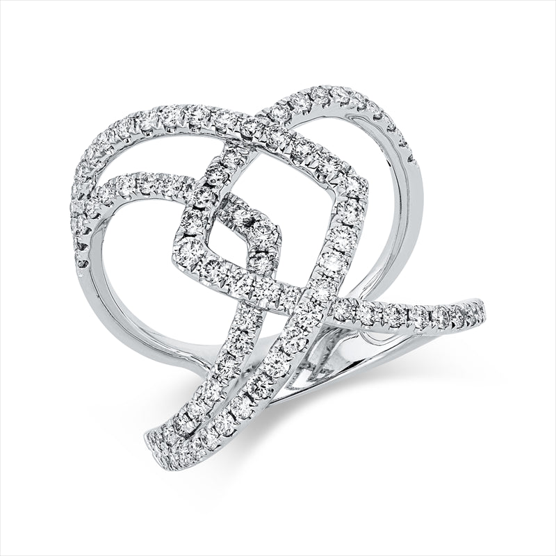 Ring 18 kt WG, 83 Brill. 0,81 ct, TW-si