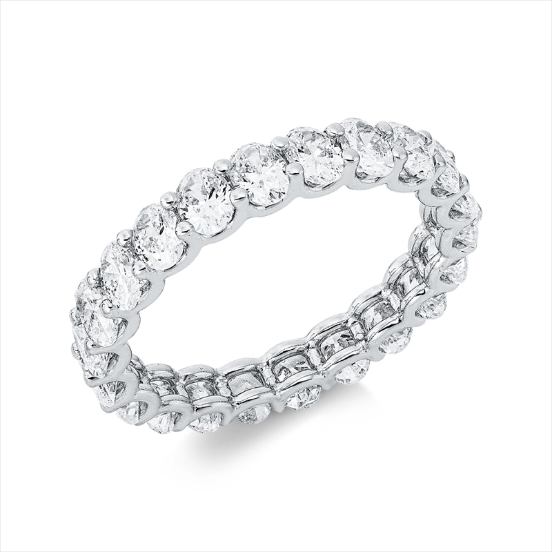Ring 18 kt WG, 22 Oval 2,96 ct, TW-si