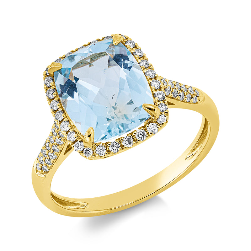 Ring 18 kt GG, 3 Brill. 0,05 ct, TW-si, 2 Citrin 2,10 ct gelb, 2 Peridot 0,80 ct grün