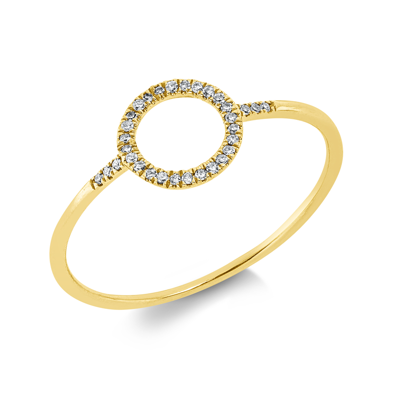Ring 18 kt GG, 32 Dia. 0,05 ct, TW-si