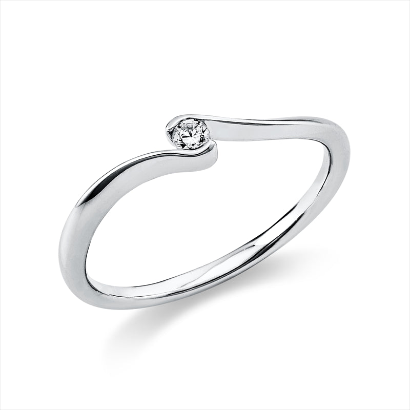 Ring 950 Pt Platin, 1 Brill. 0,05 ct, TW-si