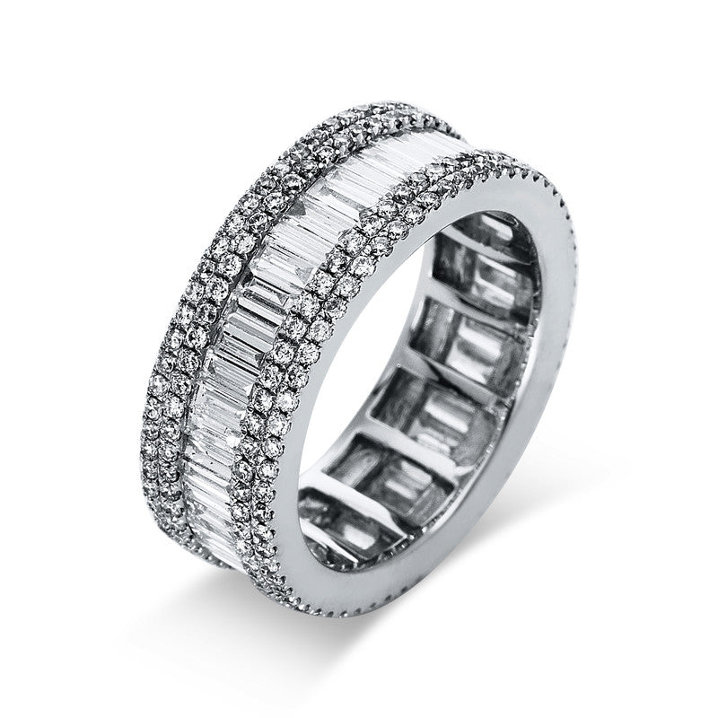 Ring 18 kt WG, 42 Bag. 1,83 ct, TW-si, 224 Brill. 1,28 ct, TW-si