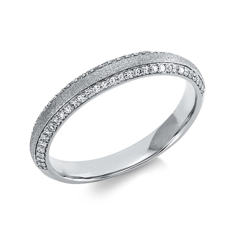Ring 18 kt WG, 64 Dia. 0,19 ct, TW-si