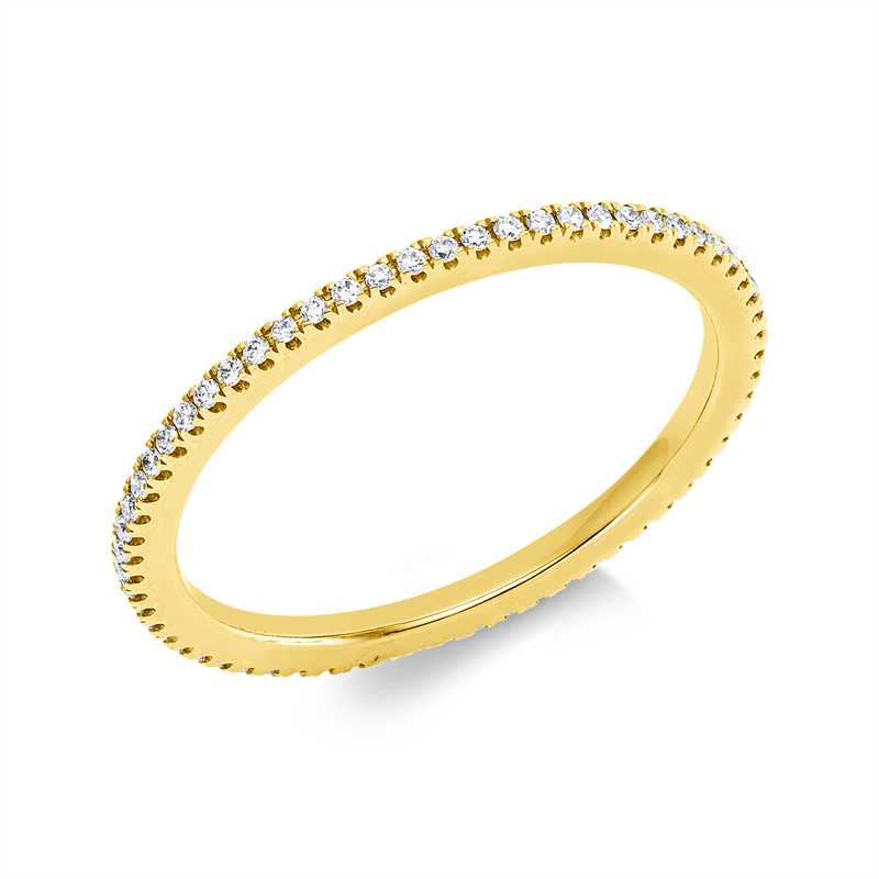 Ring 18 kt GG, 62 Brill. 0,17 ct, TW-si