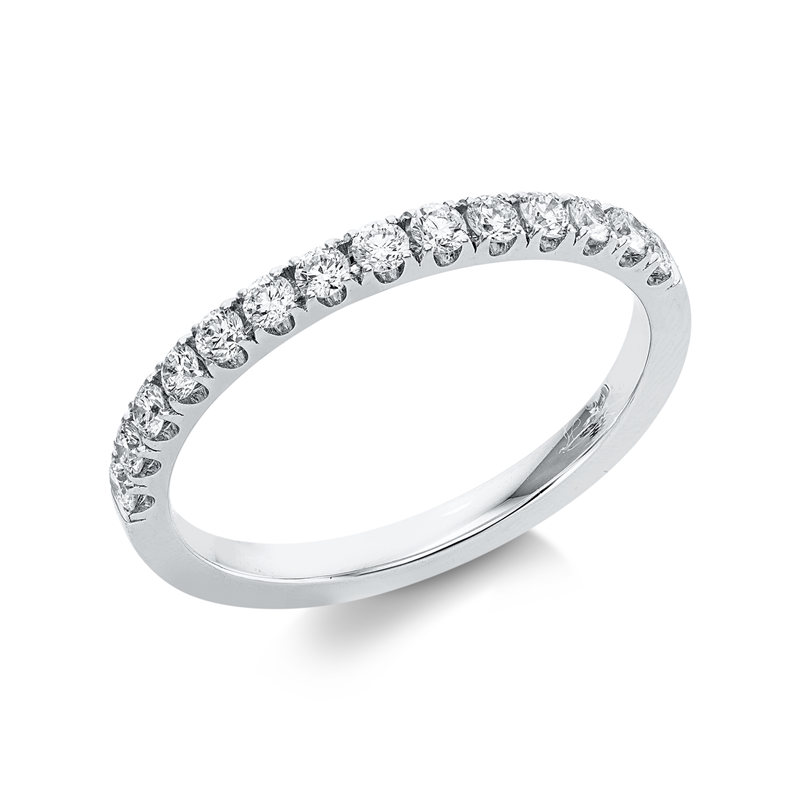 Ring 18 kt WG, 14 Brill. 0,47 ct, TW-si