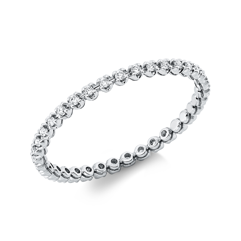Ring 18 kt WG, 35 Brill. 0,18 ct, TW-si