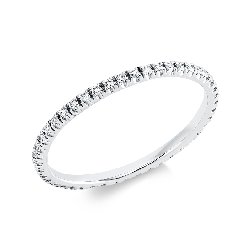 Ring 18 kt WG, 45 Brill. 0,23 ct, TW-si