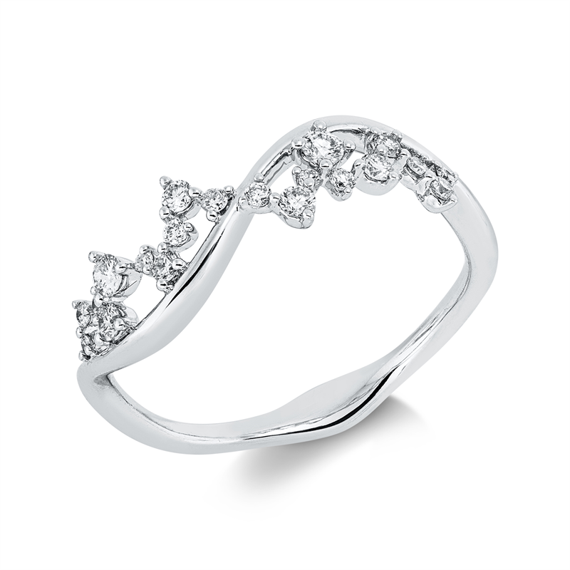 Ring 18 kt WG, 20 Brill. 0,24 ct, I-si/pi