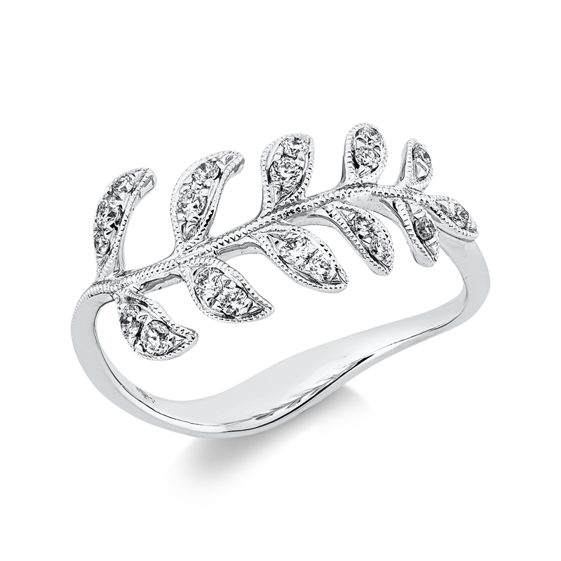 Ring 18 kt WG, 20 Brill. 0,20 ct, TW-si/pi