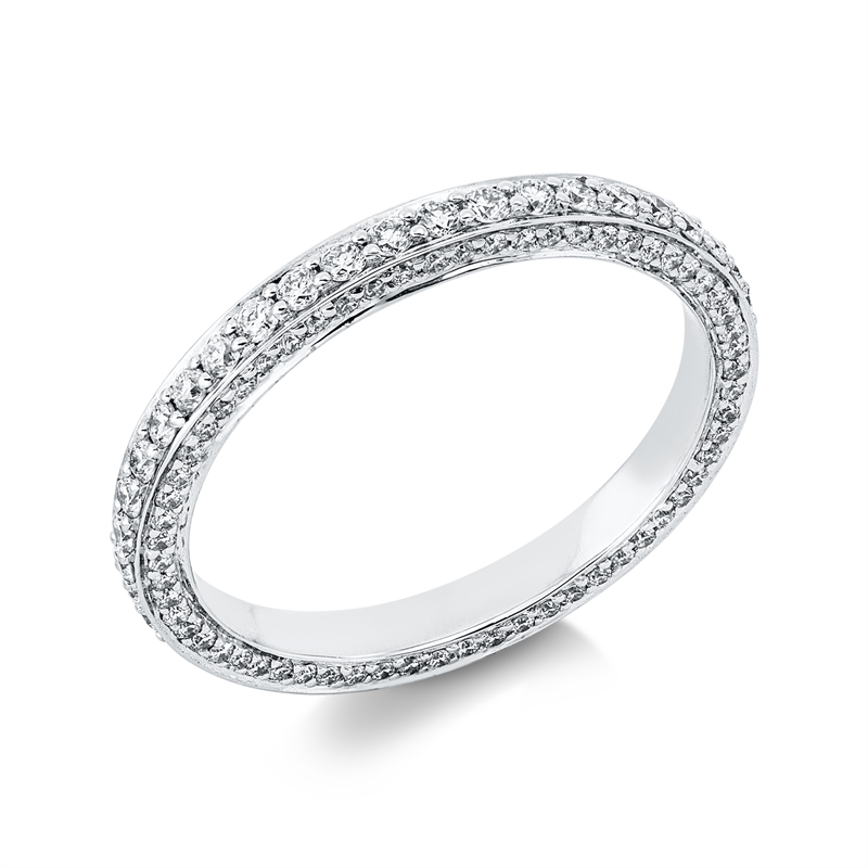 Ring 14 kt WG, 166 Brill. 0,78 ct, TW-si