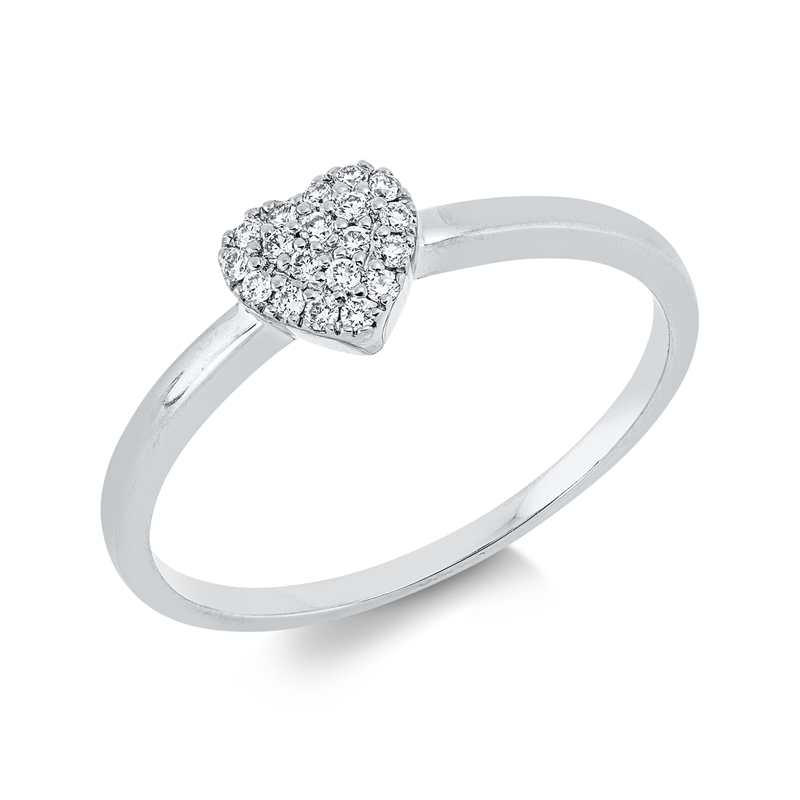 Ring 18 kt WG, 19 Brill. 0,09 ct, TW-si