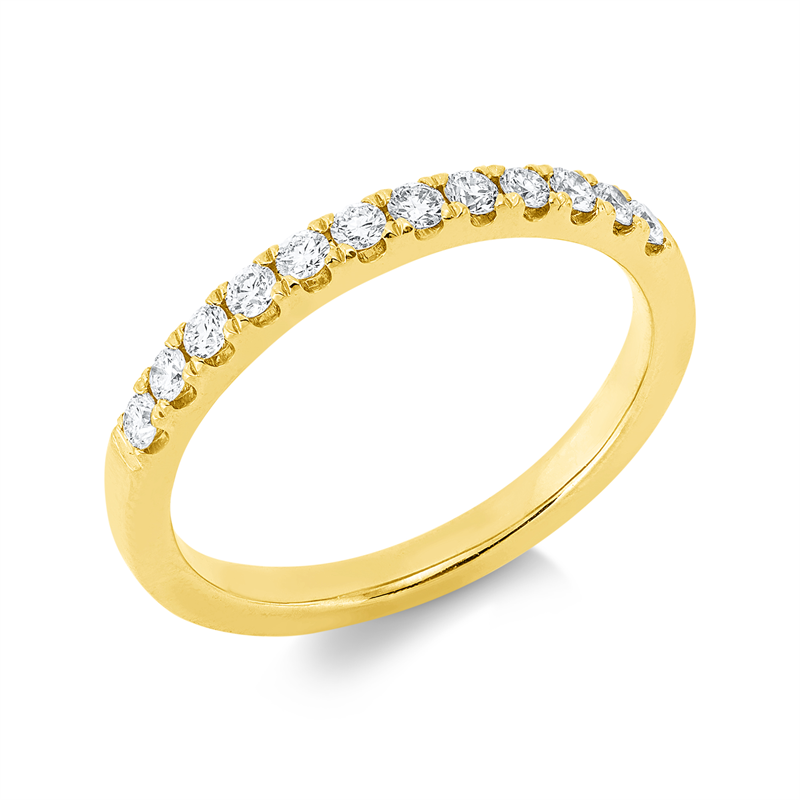 Ring 18 kt GG, 12 Brill. 0,31 ct, TW-si