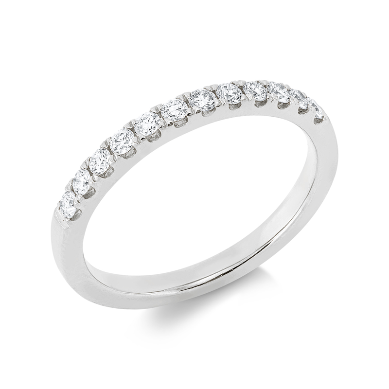 Ring 18 kt WG, 12 Brill. 0,31 ct, TW-si
