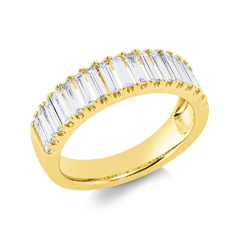 Ring 18 kt GG, 17 Bag. 0,83 ct, TW-vsi
