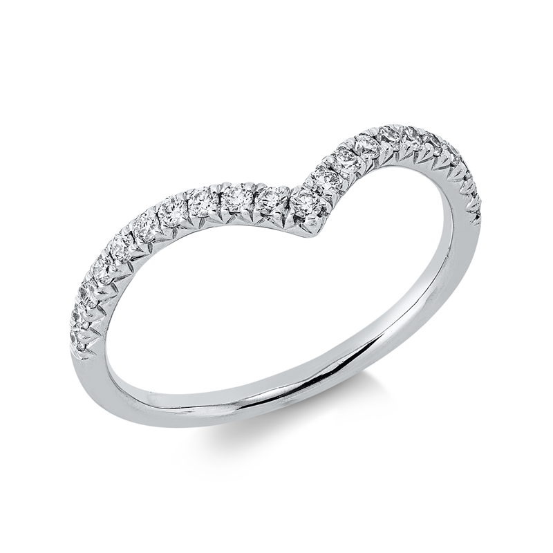 Ring 18 kt WG, 21 Brill. 0,24 ct, TW-si