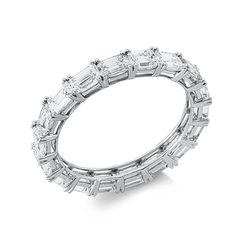 Ring 18 kt WG, 18 Sm.schliff 3,00 ct, TW-vsi/si