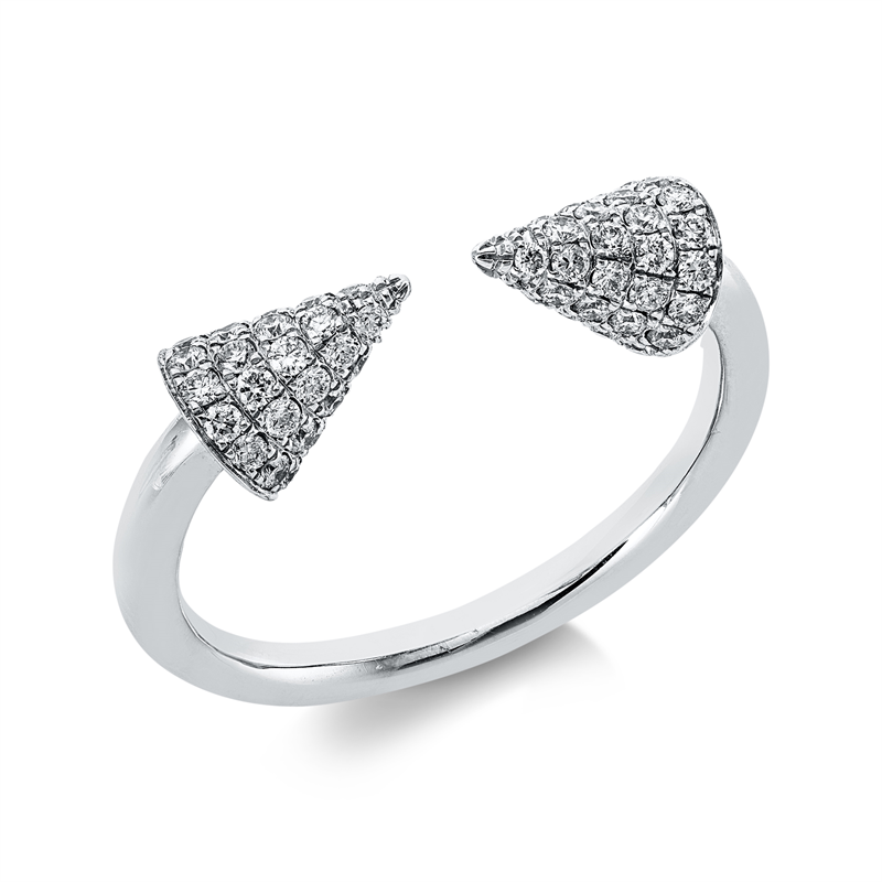 Ring 18 kt WG, 78 Brill. 0,53 ct, TW-si