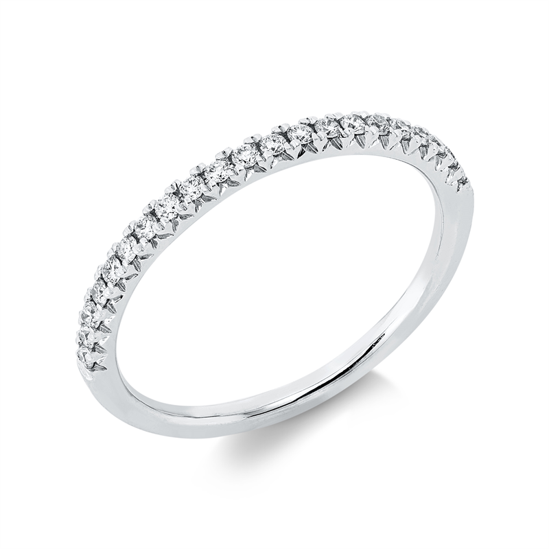 Ring 18 kt WG, 21 Brill. 0,18 ct, TW-si