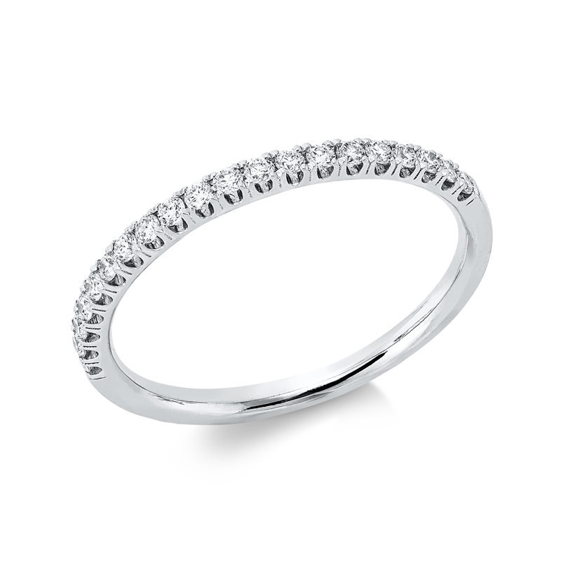 Ring 18 kt WG, 20 Brill. 0,22 ct, TW-si