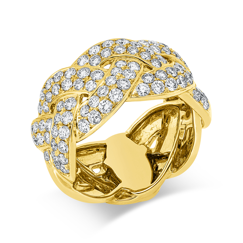 Ring 18 kt GG, 88 Brill. 1,60 ct, TW-vsi