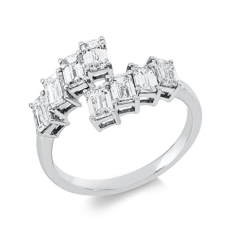 Ring 18 kt WG, 8 Sm.schliff 1,62 ct, TW-vsi