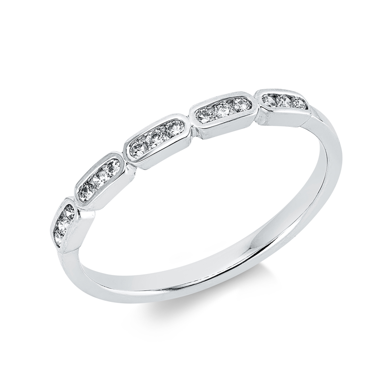 Ring 18 kt WG, 15 Brill. 0,15 ct, I-si/pi