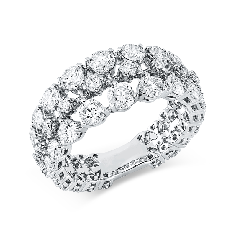 Ring 18 kt WG, 56 Brill. 2,52 ct, TW-pi