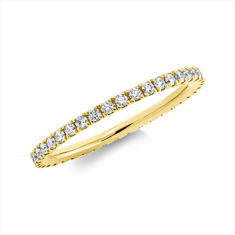Ring 18 kt GG, 40 Brill. 0,53 ct, TW-si