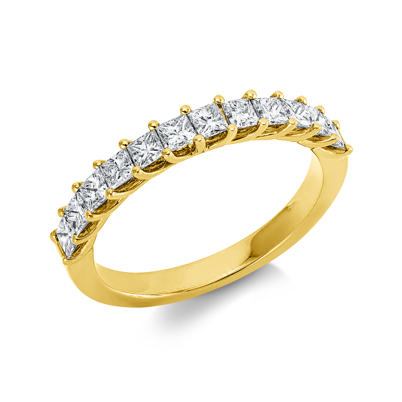 Ring 18 kt GG, 12 Princ. 0,77 ct, TW-si