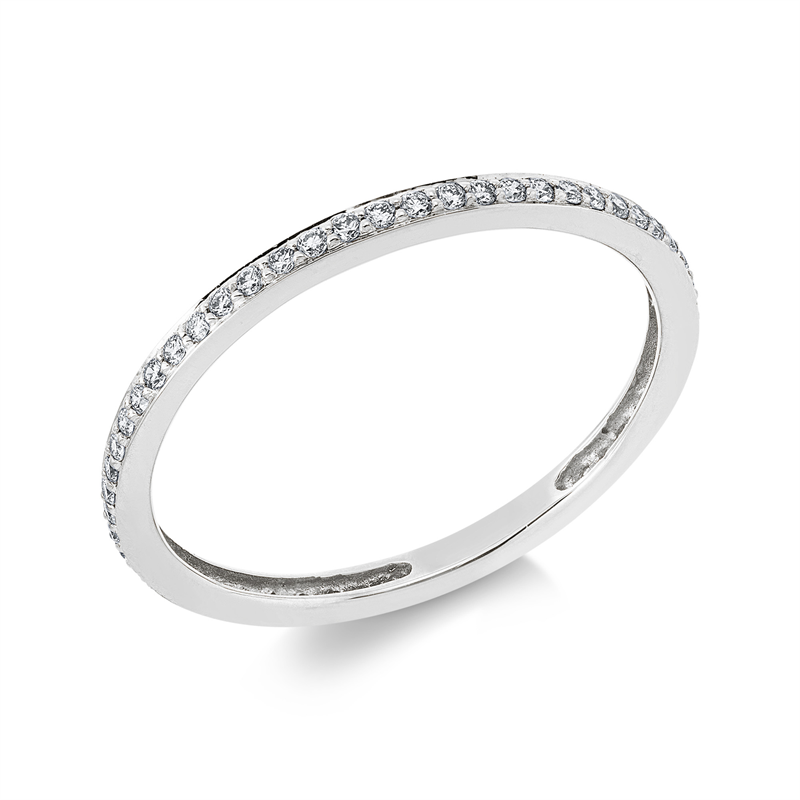 Ring 18 kt WG, 56 Brill. 0,25 ct, TW-si