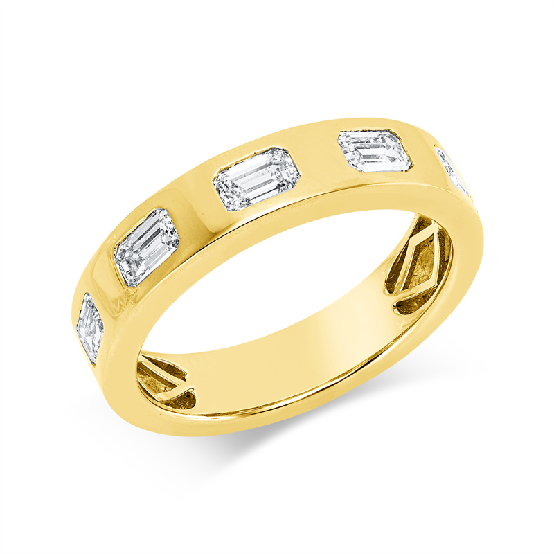 Ring 18 kt GG, 5 Sm.schliff 0,97 ct, TW-vsi
