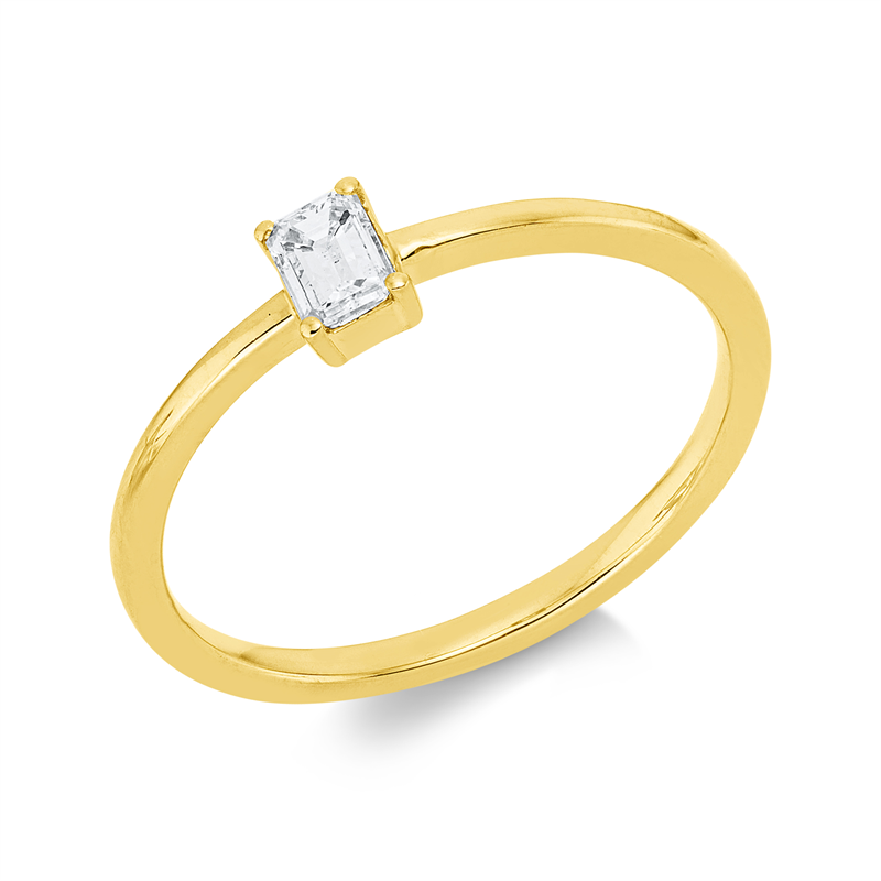Ring 18 kt GG, 1 Sm.schliff 0,20 ct, TW-si