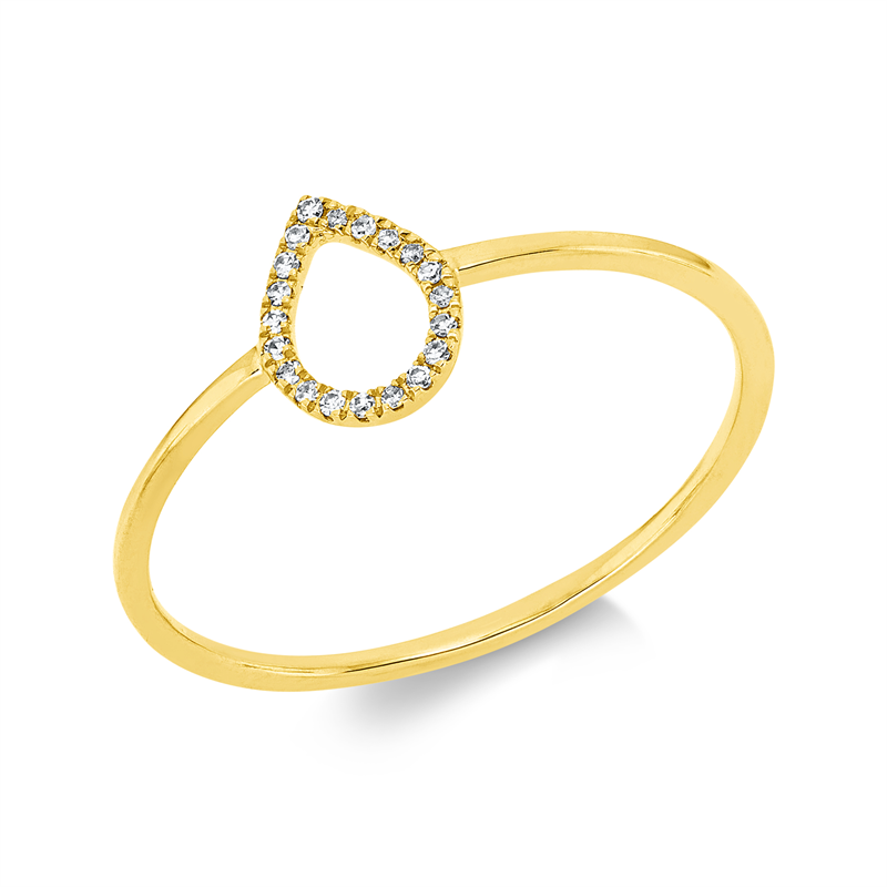 Ring 18 kt GG, 20 Dia. 0,04 ct, TW-si