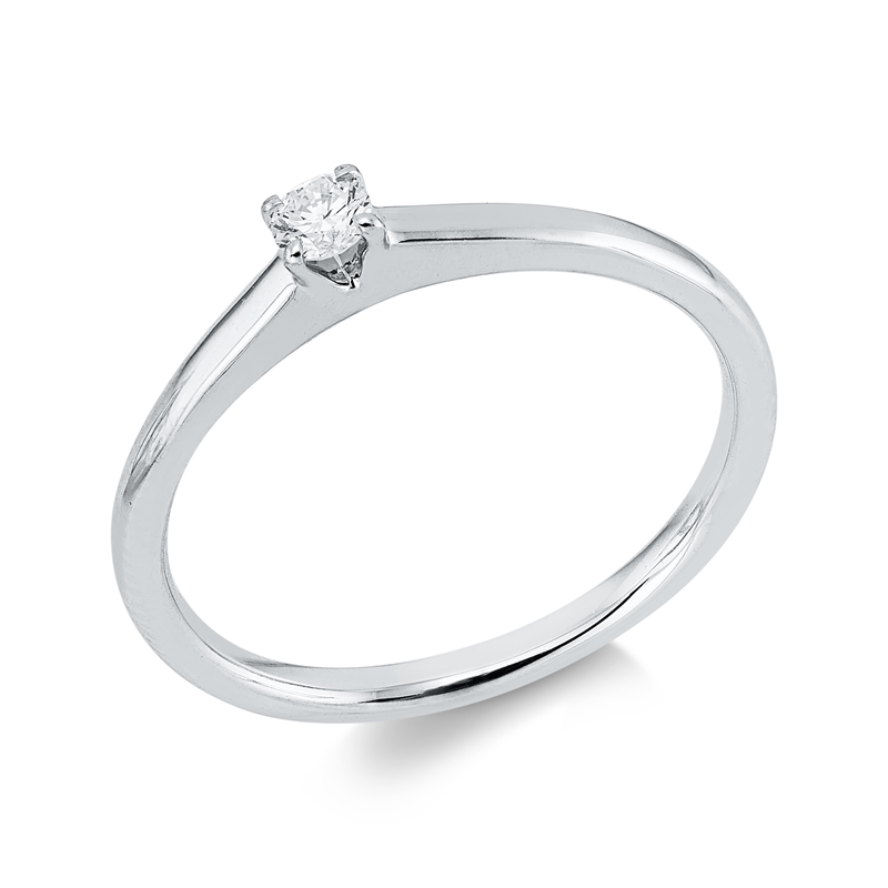 Ring 18 kt WG, 1 Brill. 0,10 ct, TW-si