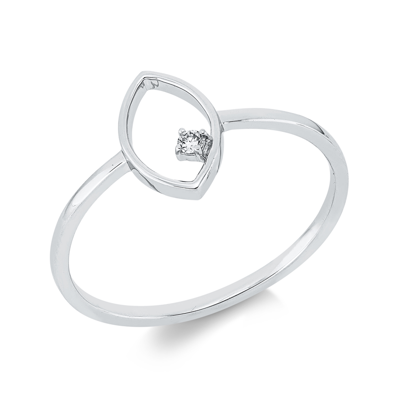 Ring 18 kt WG, 1 Brill. 0,02 ct, TW-si