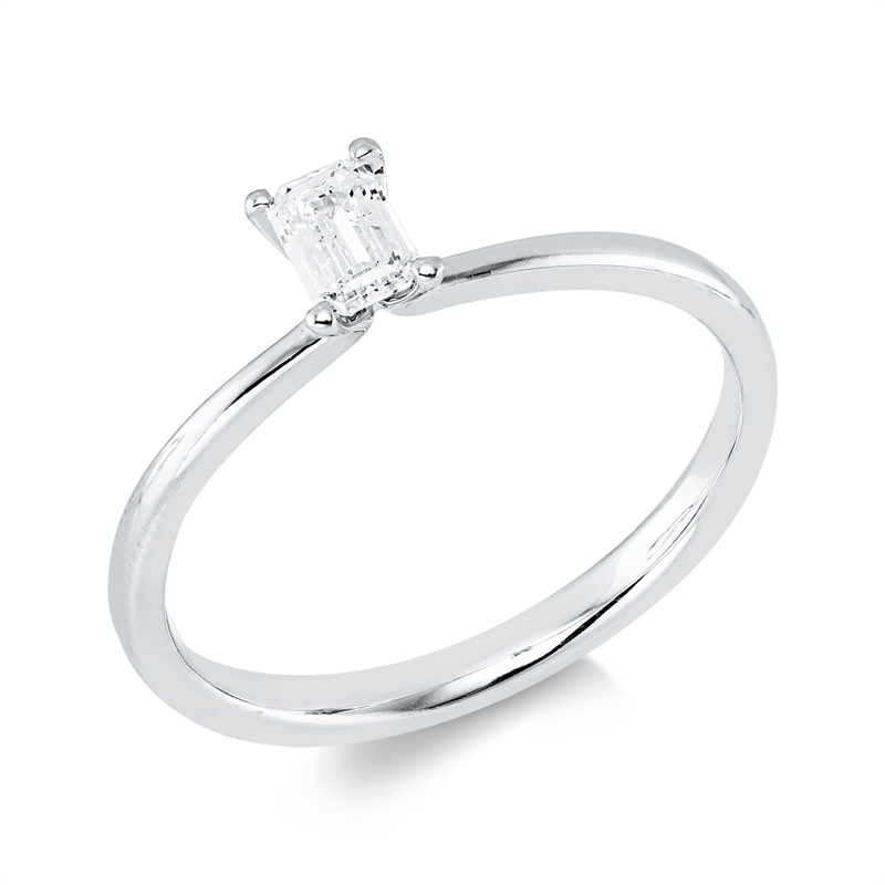 Ring 18 kt WG, 1 Sm.schliff 0,26 ct, TW-si